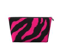 Cebra negra Rosa, Bolsa de artículos de tocador Bolsa de Maquillaje Bolsa de cosméticos Bolsa de artículos de tocador de Viaje portátil