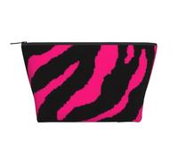 Cebra negra Rosa, Bolsa de artículos de tocador Bolsa de Maquillaje Bolsa de cosméticos Bolsa de artículos de tocador de Viaje portátil