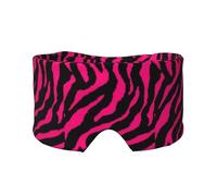 Cebra negra rosa,Máscara para ojos con bloqueo de luz y protección ocular completa para dormir, orejeras y ojos.