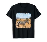 Cebra Vida Silvestre Animal Sabana África Llanuras Safari Escena Camiseta