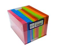 Cecami Tarjetas de colores con sobre, 100 unidades 11x8, tarjetas pequeñas para fiesta de cumpleaños, felicitaciones de felicitación con sobres, 5 colores fuertes surtidos, sobres con notas