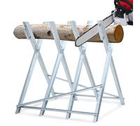 Cecaylie Caballete plegable para sierra de 150 kg, capacidad de carga de 150 kg, caballete de metal galvanizado, para trabajos de madera y leña, 81 x 80 x 80 cm
