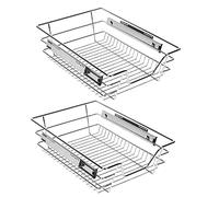 Cecaylie Cajón telescópico de 40 cm, cajón de cocina, cajón extraíble para armario de cocina, cajones de metal empotrables para lavavajillas, cajones extensibles, 8 unidades