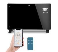 Cecaylie Calefacción convector, radiador eléctrico de 2000 W, radiador eléctrico, calefacción por infrarrojos con mando a distancia, termostato y control por aplicación, montaje en pared, ahorro de