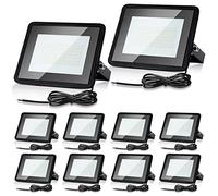 Cecaylie Focos LED Exterior, 10 Pcs 30W Foco Proyector Blanco Cálido 3000K 2550LM IP66 Impermeable, LED Floodlight para Casa, Garaje, Patio, Terraza, Campo