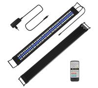 Cecaylie Iluminación LED para acuarios 30W, Modo 24/7 Lámpara de acuario, Brillo ajustable, Atenuación, para acuarios de agua dulce de 90-120cm, Múltiples modos climáticos