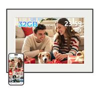 CECGAN Marco de fotos de 10.1 pulgadas, marco de fotos digital WiFi, pantalla táctil IPS HD de 1280 x 800, rotación automática, comparte fotos/videos al instante a través de la aplicación Frameo desde