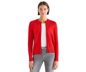 Cecil 2515363 Cosy Cárdigan con Cremallera, Fiery Red Melange, M para Mujer