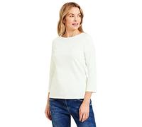 Cecil 317389 Basic Boatneck, Camiseta Mujer, Blanco (Vanilla White), L