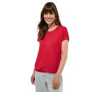 Cecil 3226038 Camiseta en Color Liso, Glazed Apple Red, XS Mujeres