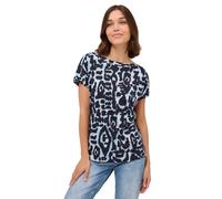 Cecil 3227479 Camiseta Estampada, Urban Dark Blue, L Mujeres