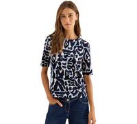 Cecil 3227483 Camiseta Cupro Touch Print, Urban Dark Blue, L Mujeres