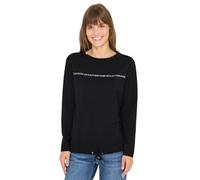 Cecil 3228479 Camisa de Manga Larga con Texto en inglés, Negro, S para Mujer