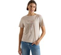 Cecil 3230898 Camiseta con Cuello Redondo e impresión Frontal para Mujer (Paquete de 1), Cachemira Beige, M