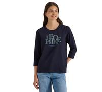 Cecil 3231338 Camiseta de Manga 3/4 para Mujer con Palabra en el Aspecto Leo, Urban Dark Blue, XXL