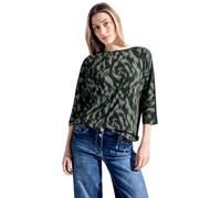 CECIL AOP Print/Solid Mix Shape_Cift, Strong Khaki, X-Large