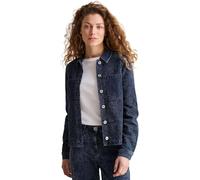 Cecil B212461 Chaqueta Vaquera con Aspecto bouclé, Mid Blue Wash, L Mujeres