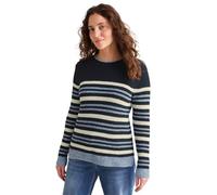 Cecil B303136 Jersey Mouline a Rayas, Universal Blue, M para Mujer