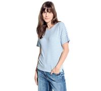 Cecil B321298 Camiseta de Rayas, Soft Light Blue, L Mujeres