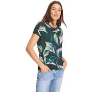 Cecil B321788 Camiseta con Estampado Burn-out, Color Verde, XS Mujeres