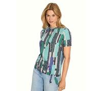 CECIL B321909 Camiseta Burnout, Color Verde, XXL Mujeres