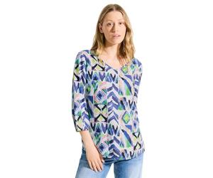 Cecil B344632 Blusa de impresión Colorida, Vanilla White, M Mujeres