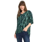 Cecil B344977 Blusa Estampada, Color Verde, XS Mujeres