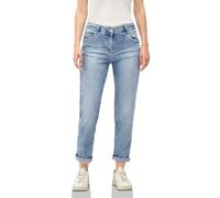 Cecil B379407 Vaqueros con Detalle Turn-Up, Light Blue Wash, 33W / 28L Mujeres