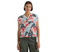 Cecil Blusa con Cuello Dividido y Mezcla Estampada Light Alabaster White XXL