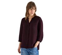 Cecil Blusa de Mezcla de Lino en Color Liso, Color Burdeos, XXL