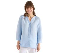 Cecil Blusa de Mezcla de Lino en Color Liso Fresh Water Blue XL