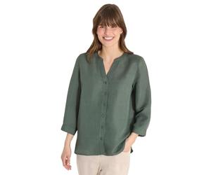 Cecil Blusa de Mezcla de Lino en Color Liso Just Caqui S