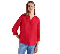 Cecil Blusa de Mezcla de Lino en Color Liso Rojo Fresco S