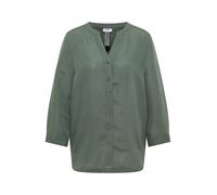 Cecil Blusa de Mezcla de Lino en Color Liso Just Caqui S