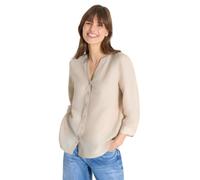 Cecil Blusa Mezcla de Lino en Color Liso Macadamia Beige XL