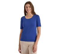 Cecil Camiseta básica con Cuello Redondo en Color Liso Azul Profundo XL