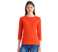 Cecil Camiseta básica en Color Liso Cherry Tomato Orange L