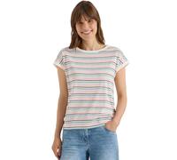 Cecil Camiseta con Cuello Barco y Detalle Turn-up, Color Vainilla, Talla XXL