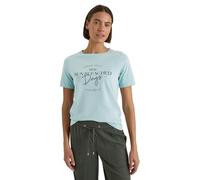 Cecil Camiseta con Cuello Barco y Palabra de Arte de Cristal Menta, M