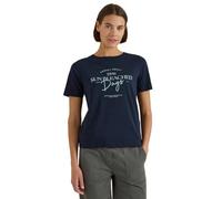 Cecil Camiseta con Cuello Barco y Palabra ilustración, Universal, Azul, XS