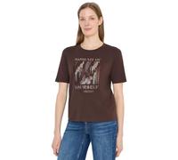 Cecil Camiseta con Estampado Frontal Macchiato Brown M