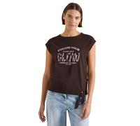 Cecil Camiseta con Hombros caídos con Detalle de Nudo marrón Cacao XL
