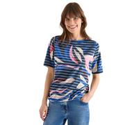 Cecil Camiseta con Rayas quemadas Universal Azul L