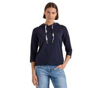 Cecil Camiseta de Manga 3/4 con Capucha y Detalles de impresión, Color Azul Oscuro, Talla L