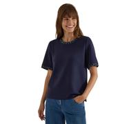 Cecil Camiseta de Mujer con Cuello Redondo y Detalles Leo 3231318, Urban Dark Blue, L