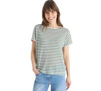 Cecil Camiseta de Rayas con Aspecto de Lino, Color Caqui, XXL