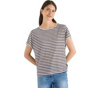 Cecil Camiseta de Rayas con Aspecto de Lino Rich Burgundy S