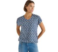 Cecil Camiseta Estampada con Detalle de Encaje Universal Azul M