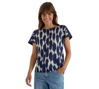 Cecil Camiseta para Mujer 3230896 con Mezcla de Texturas e impresión (1 Unidad), Urban Dark Blue, XS