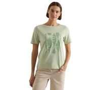 Cecil Camiseta para Mujer 3230898 con Cuello Redondo y Estampado Frontal (1 Unidad), Raw Matcha Lime, XL